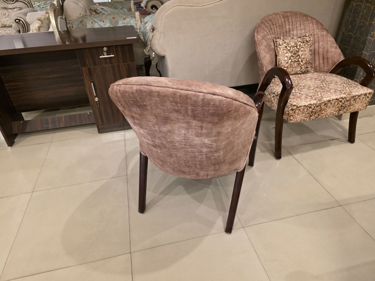 Classic Floral Accent Chairs (Pair) view 4