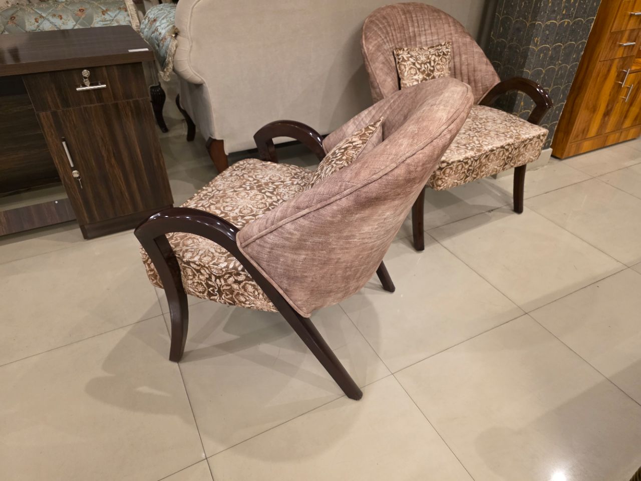 Classic Floral Accent Chairs (Pair) view 5