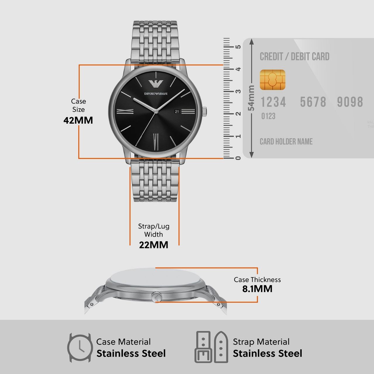 Emporio Armani Stainless Steel Watch AR11600 view 5