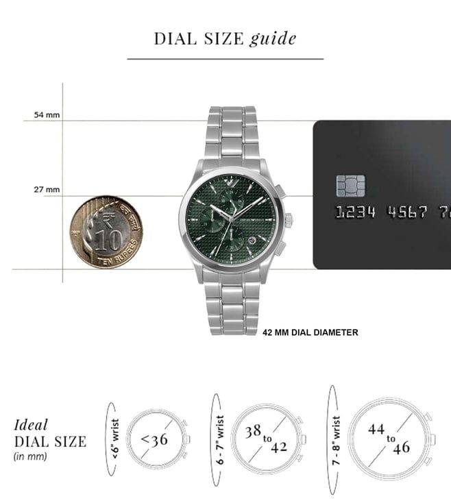 Emporio Armani Green Chronograph Watch AR11529 view 5