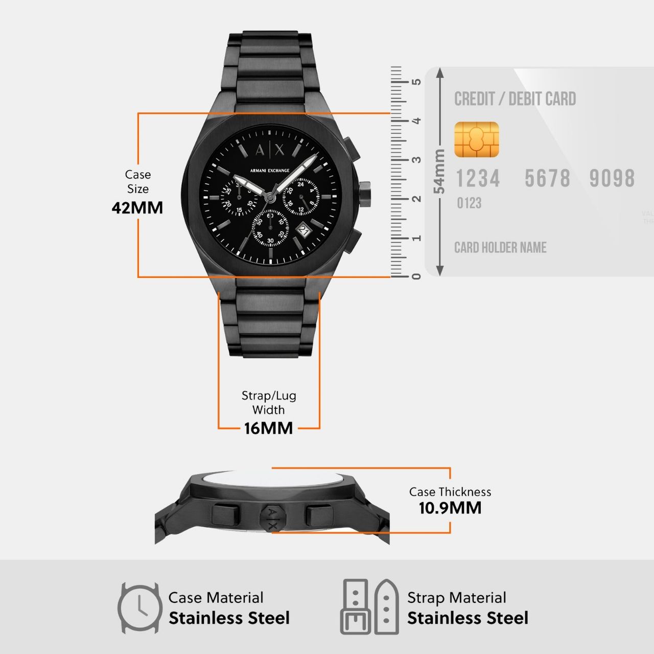 Armani Exchange Black AX4183I view 8