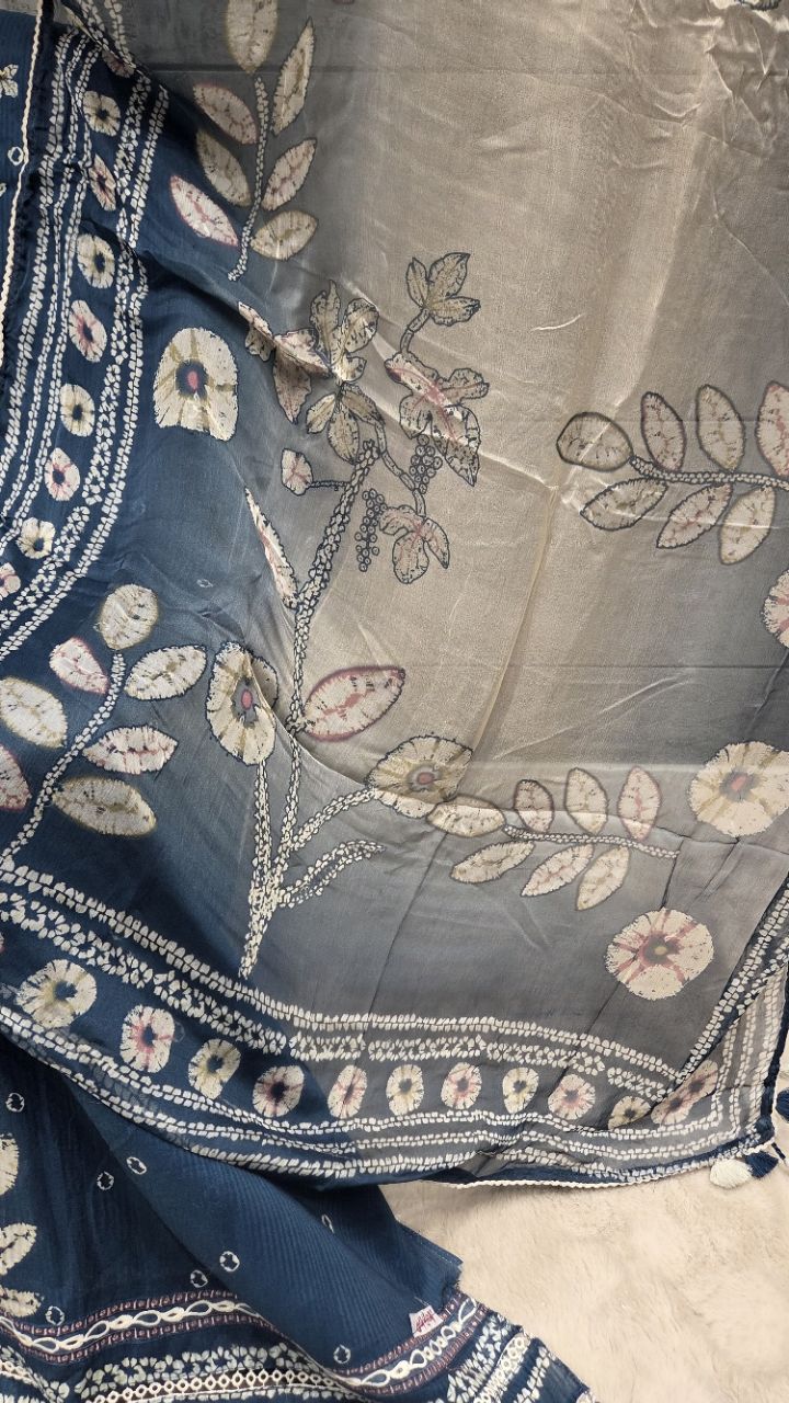 Embroidered Blue Ethnic Unstitched Suit view 4