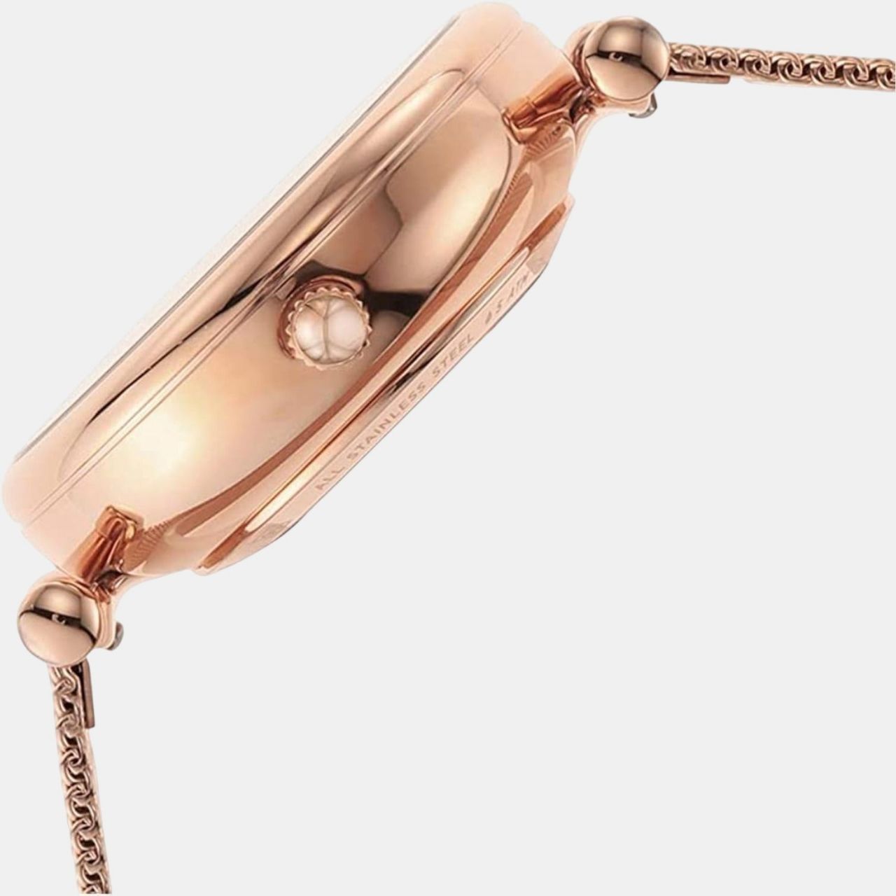 Fossil Rose Gold Mesh Watch Women ME3175I view 5
