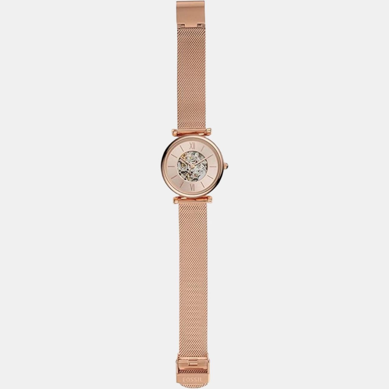 Fossil Rose Gold Mesh Watch Women ME3175I view 7
