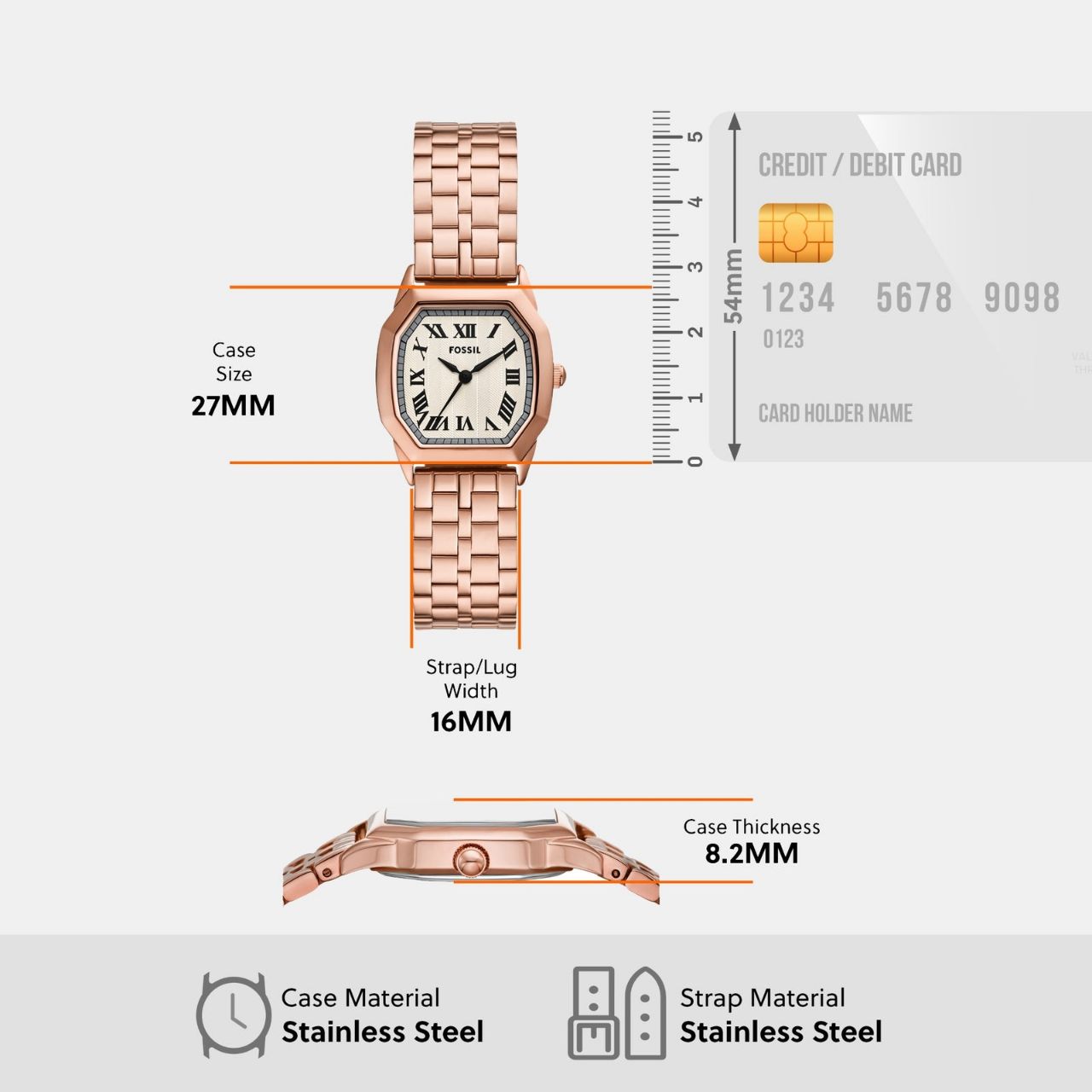 Fossil Rose Gold Women ES5386I view 7