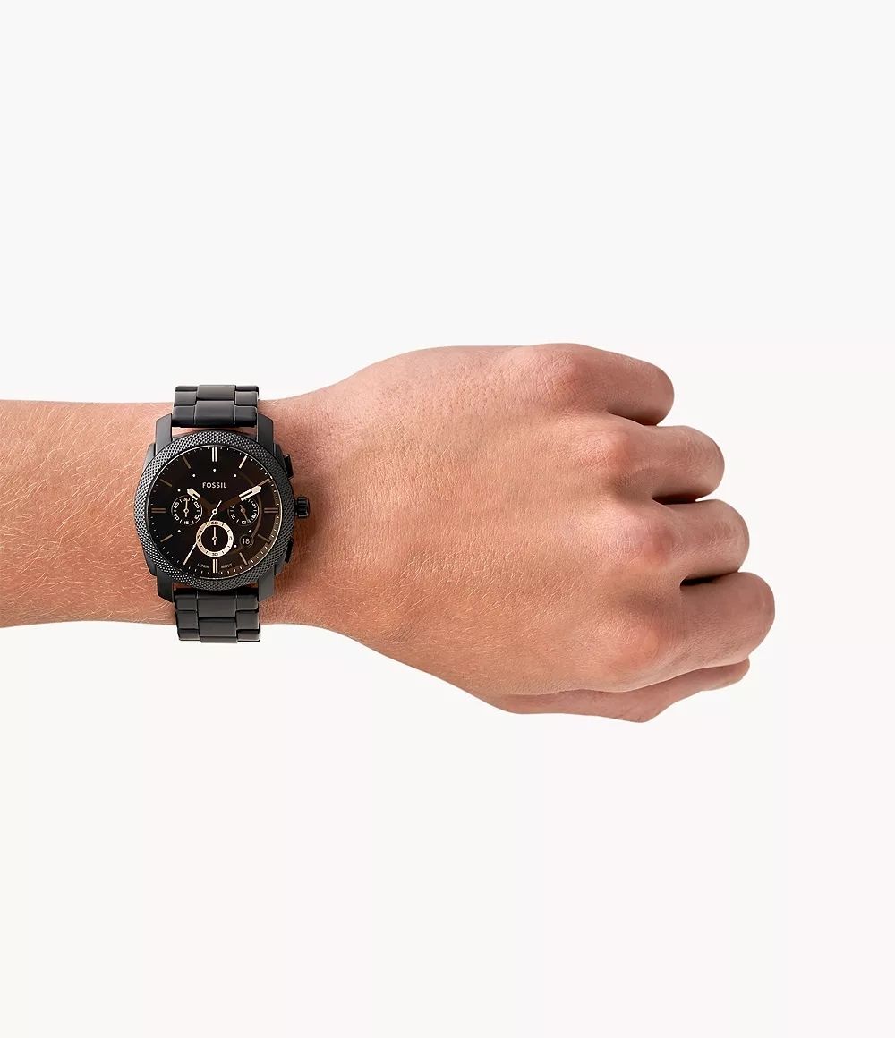 Fossil Black Chronograph Watch FS4682I view 2