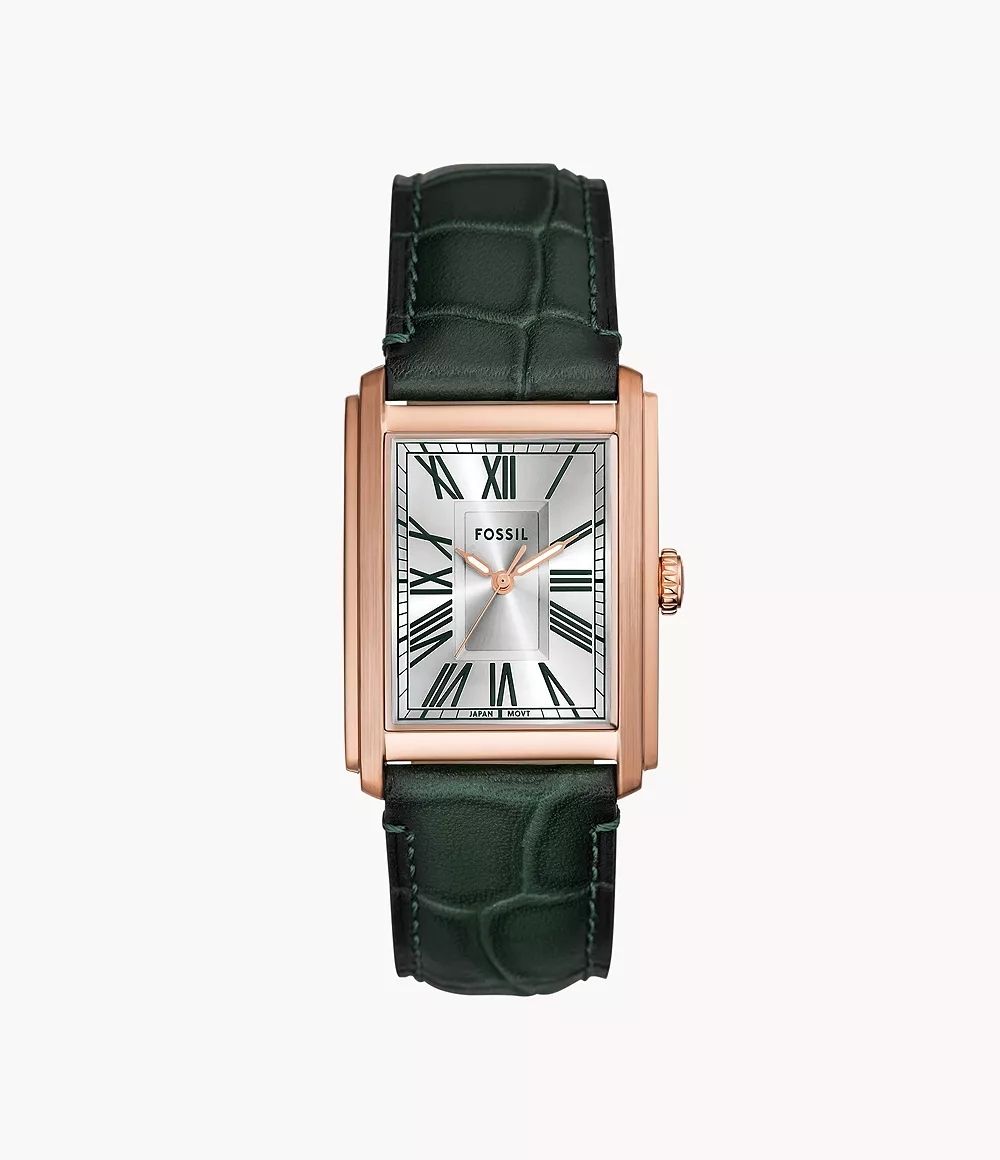 Fossil Classic Green Strap Watch FS6077I