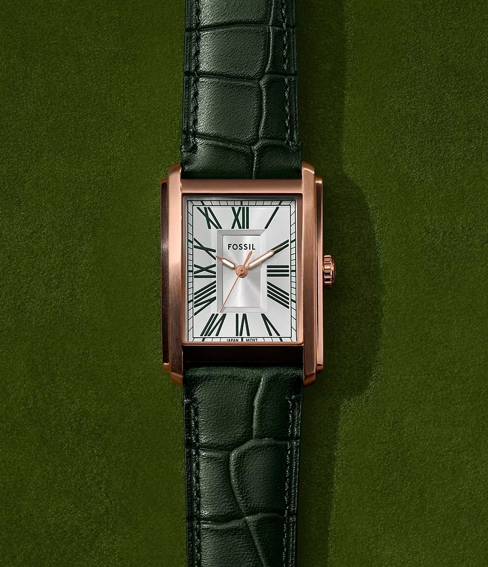 Fossil Classic Green Strap Watch FS6077I view 2