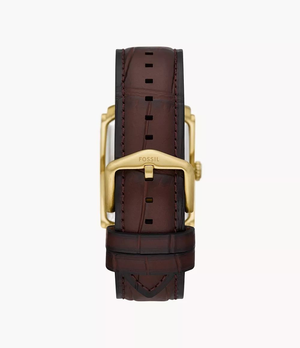 Fossil Brown Leather Strap Watch FS6011I view 2