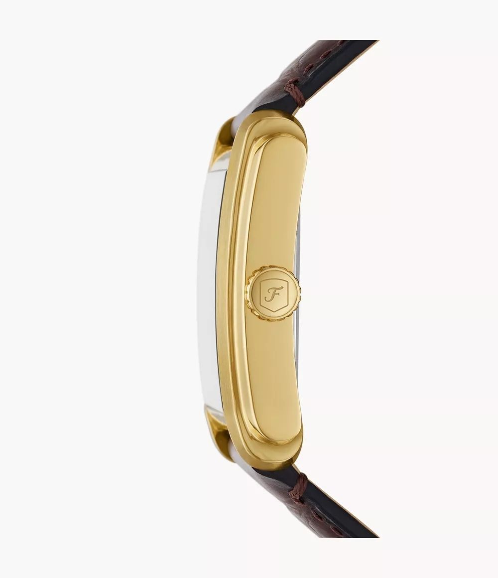 Fossil Brown Leather Strap Watch FS6011I view 3