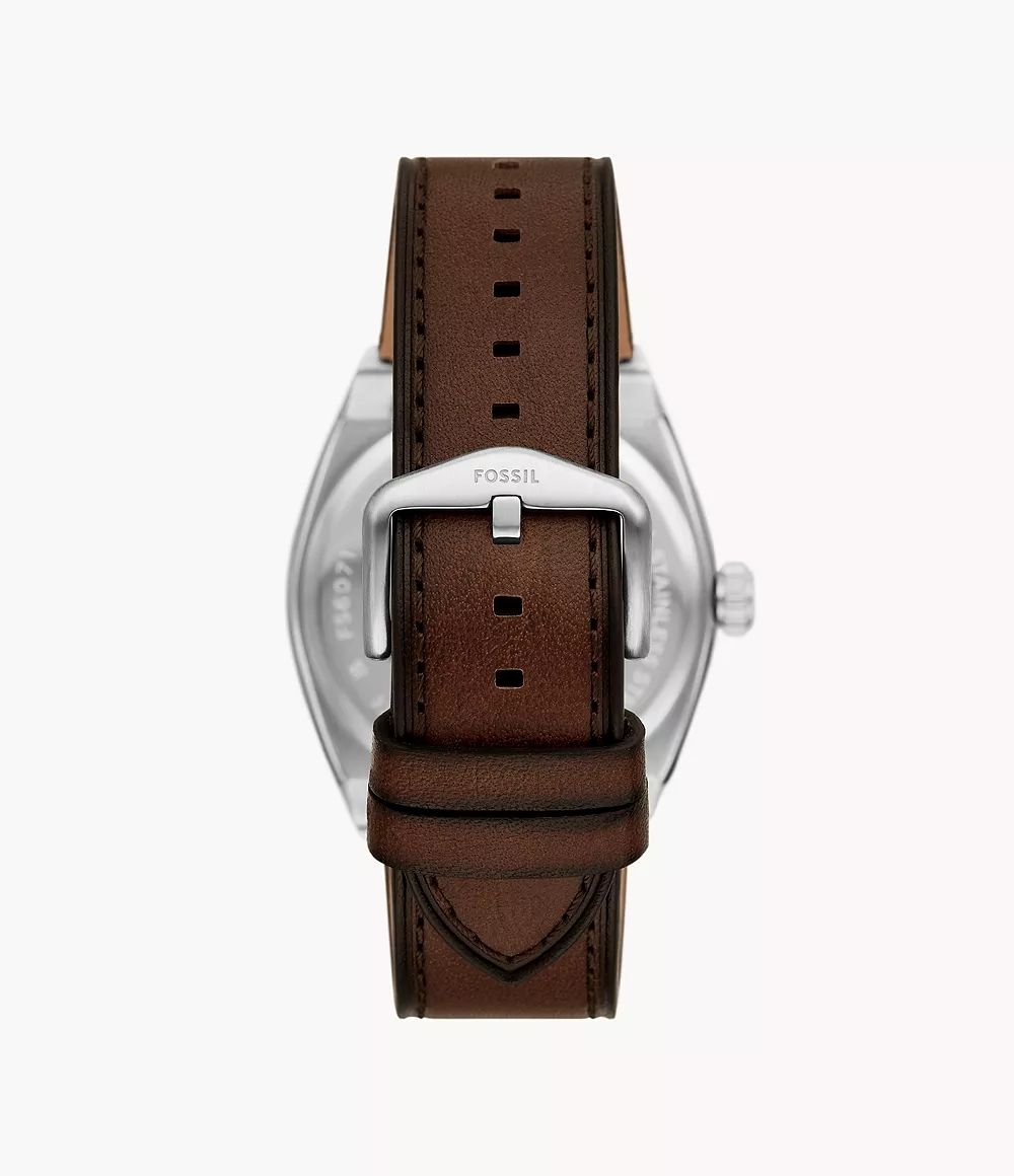 Fossil Mens Leather Strap Watch FS6071I view 2