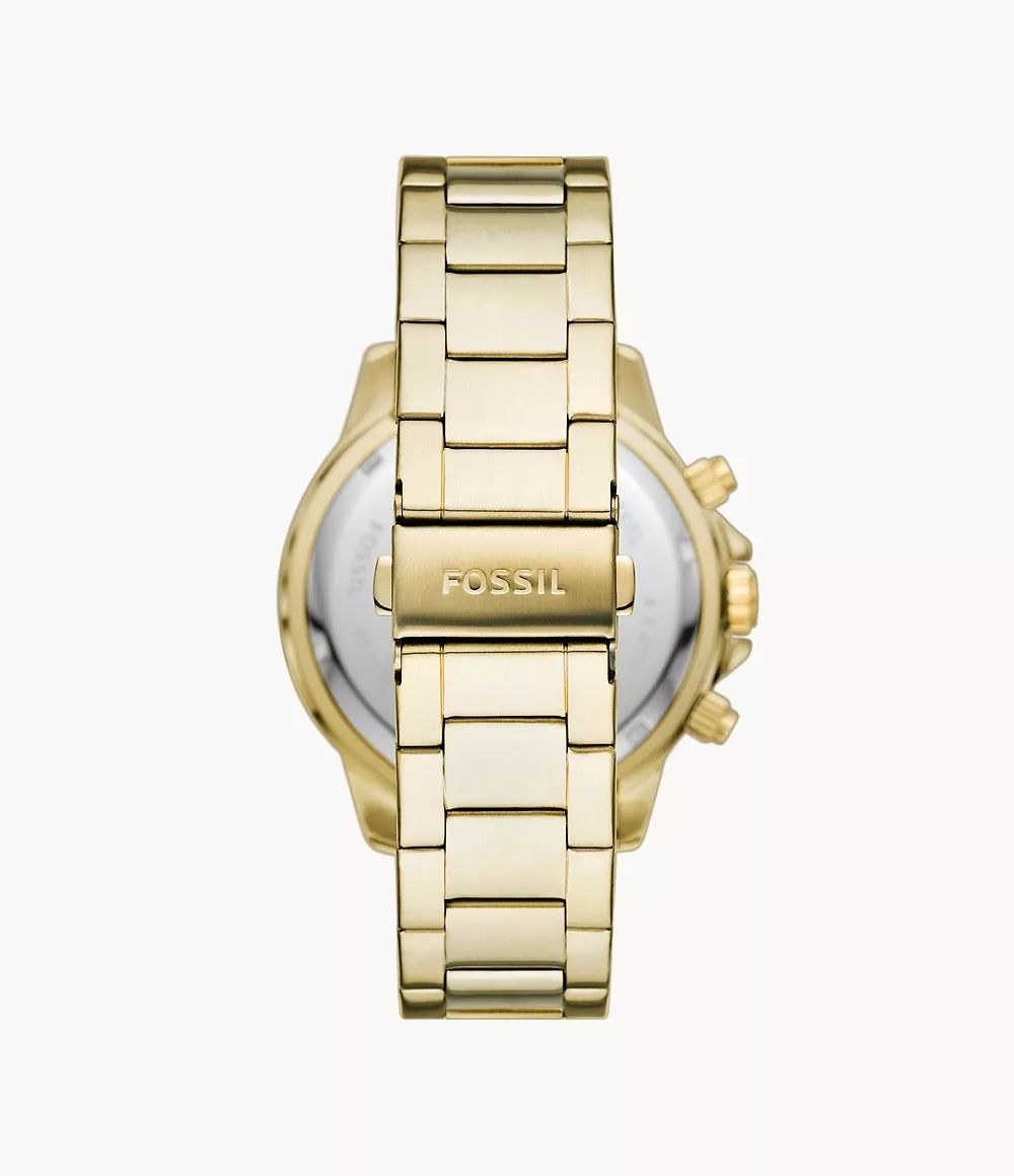 Fossil Gold-Tone Chronograph Watch BQ2706 view 2