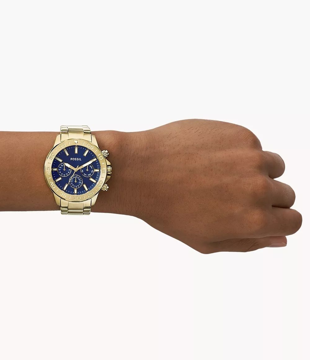 Fossil Gold-Tone Chronograph Watch BQ2706 view 4