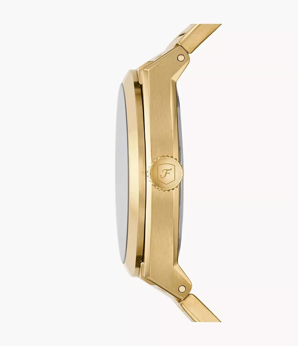 Fossil Mens Gold Tone Watch FS5965 view 3