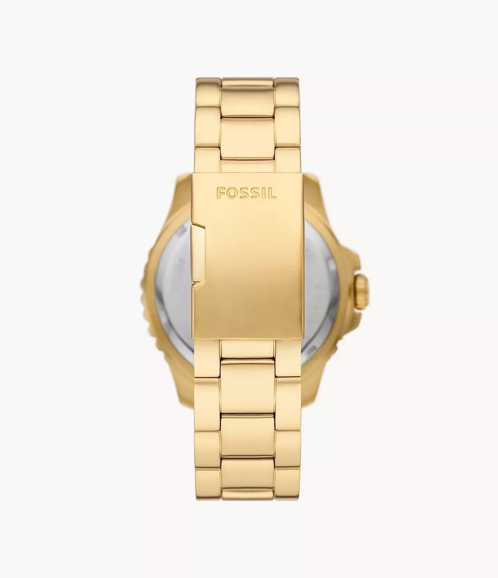 FOSSIL Mens Gold Stainless Steel Watch FS5990 view 2