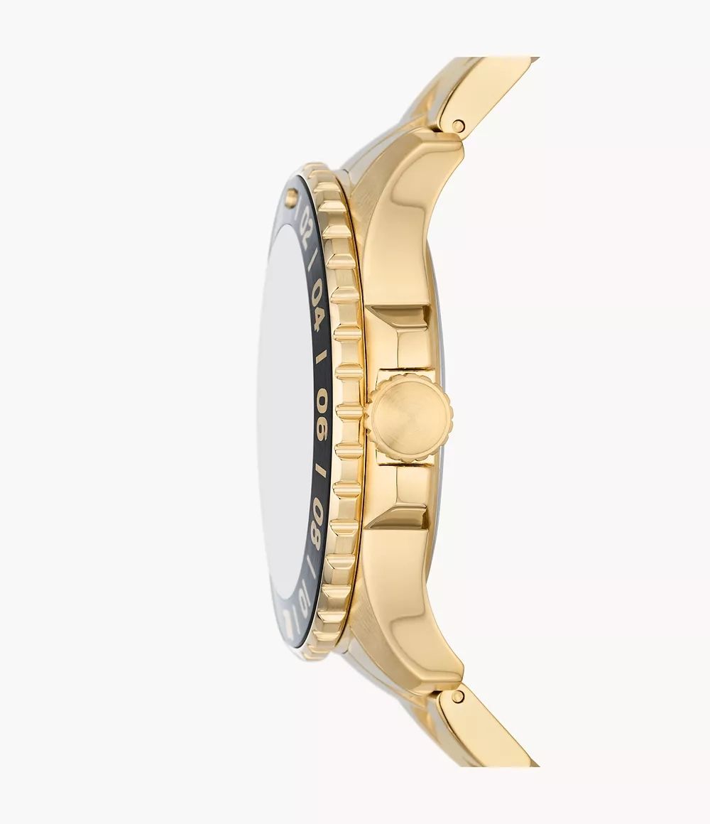 FOSSIL Mens Gold Stainless Steel Watch FS5990 view 3