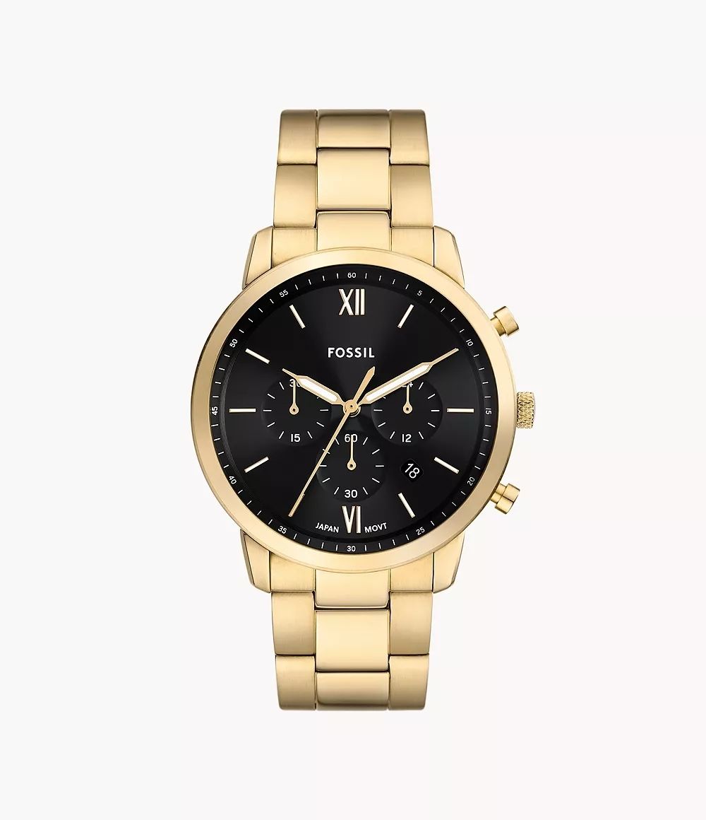 Fossil Gold Tone Chronograph Watch FS6093