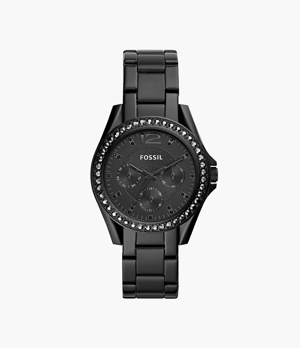 Fossil Womens Black Chronograph Watch ES4519