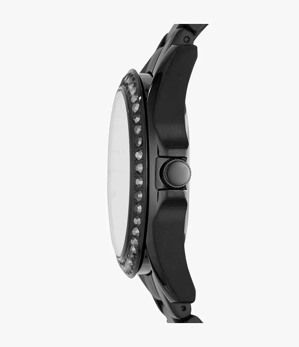 Fossil Womens Black Chronograph Watch ES4519 view 3