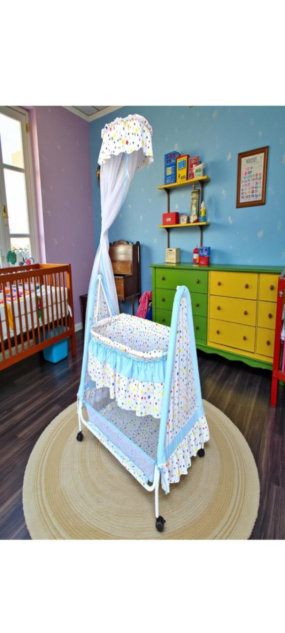 Baby Cradle with Mosquito Net B view 3