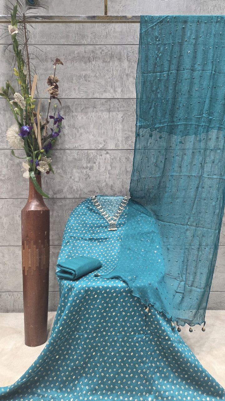 Teal Ethnic Suit