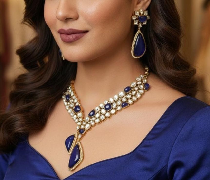 Pearl & Gemstone Necklace Set view 4