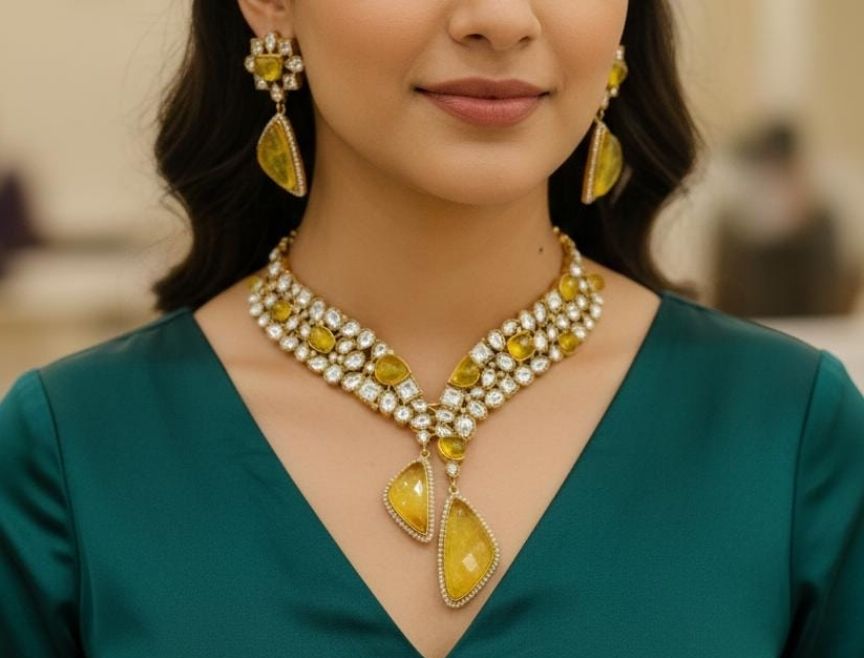 Pearl & Gemstone Necklace Set view 5