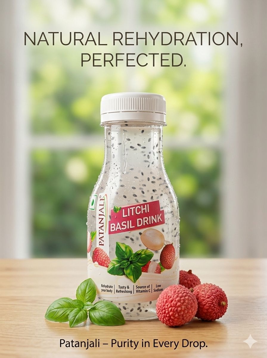 Patanjali Litchi Basil Drink
