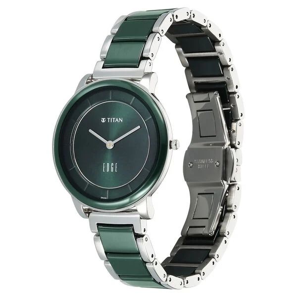 Titan Edge Green Dial Watch 2777KD06 view 2