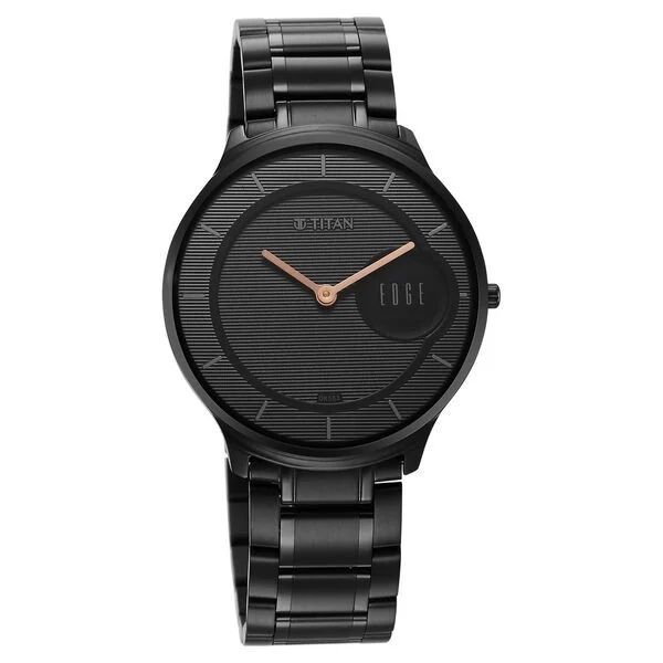 Titan Edge Black Dial Watch 1843NM03