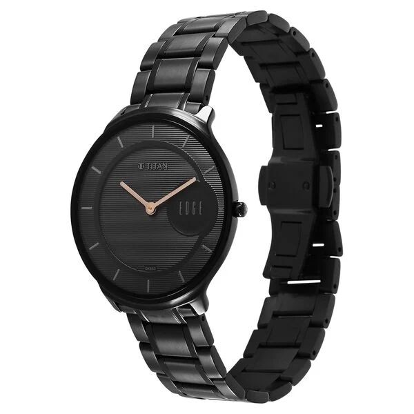 Titan Edge Black Dial Watch 1843NM03 view 2