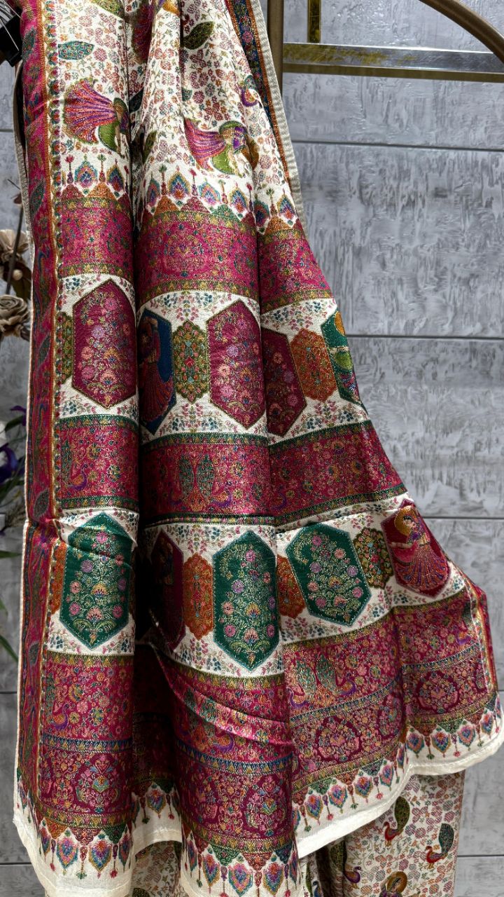 Soft Silk Pashmina Saree view 3