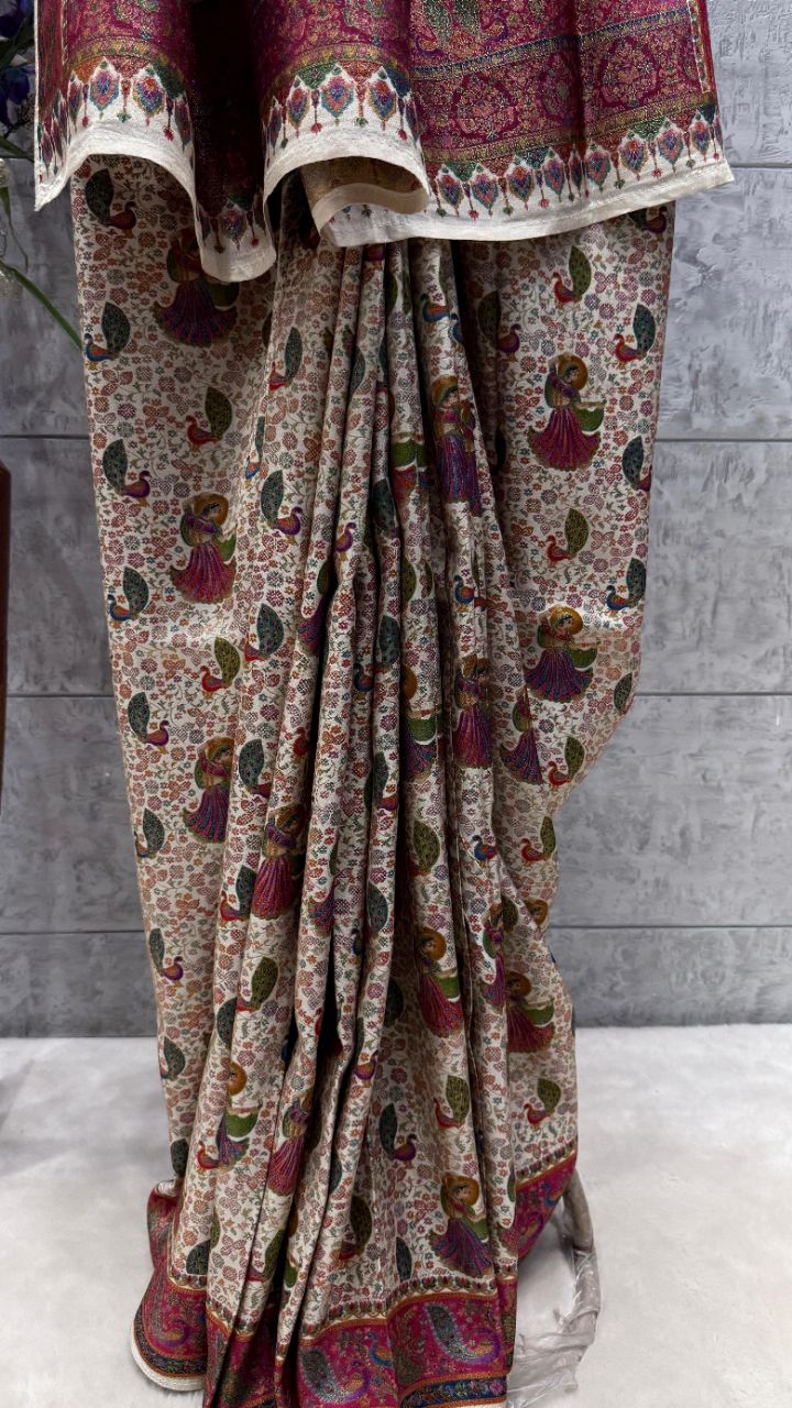 Soft Silk Pashmina Saree view 2