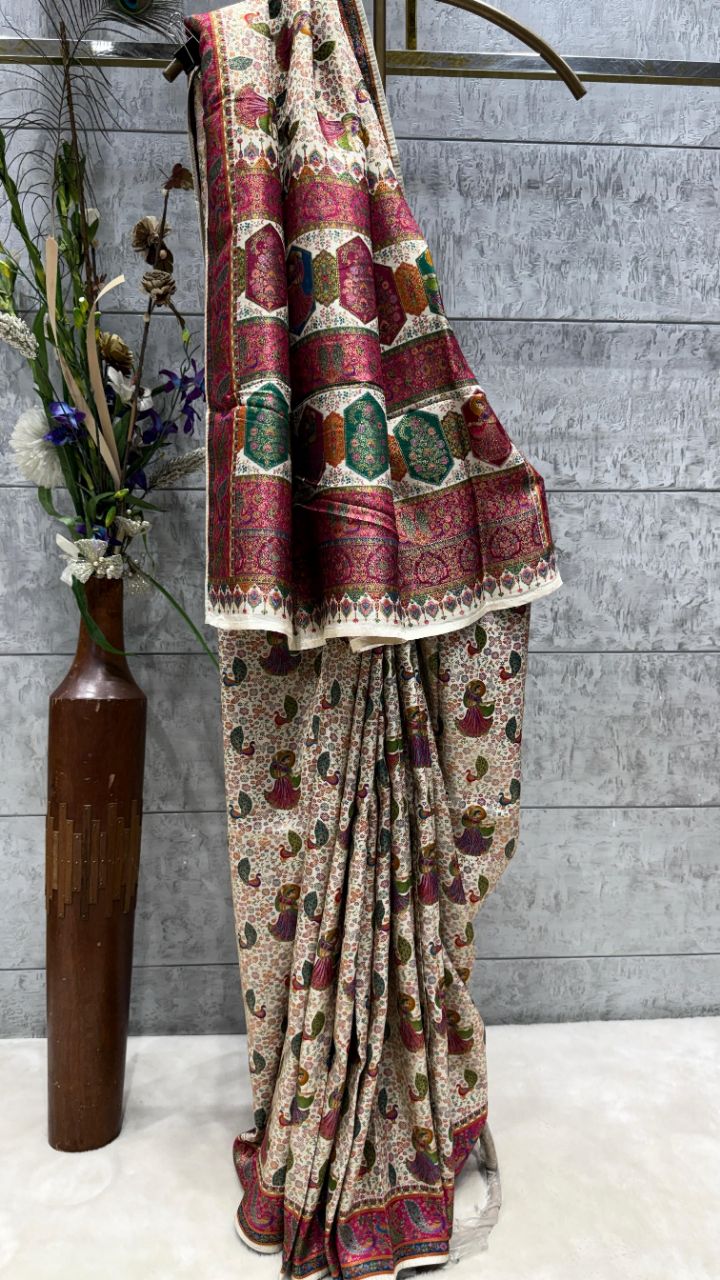 Soft Silk Pashmina Saree