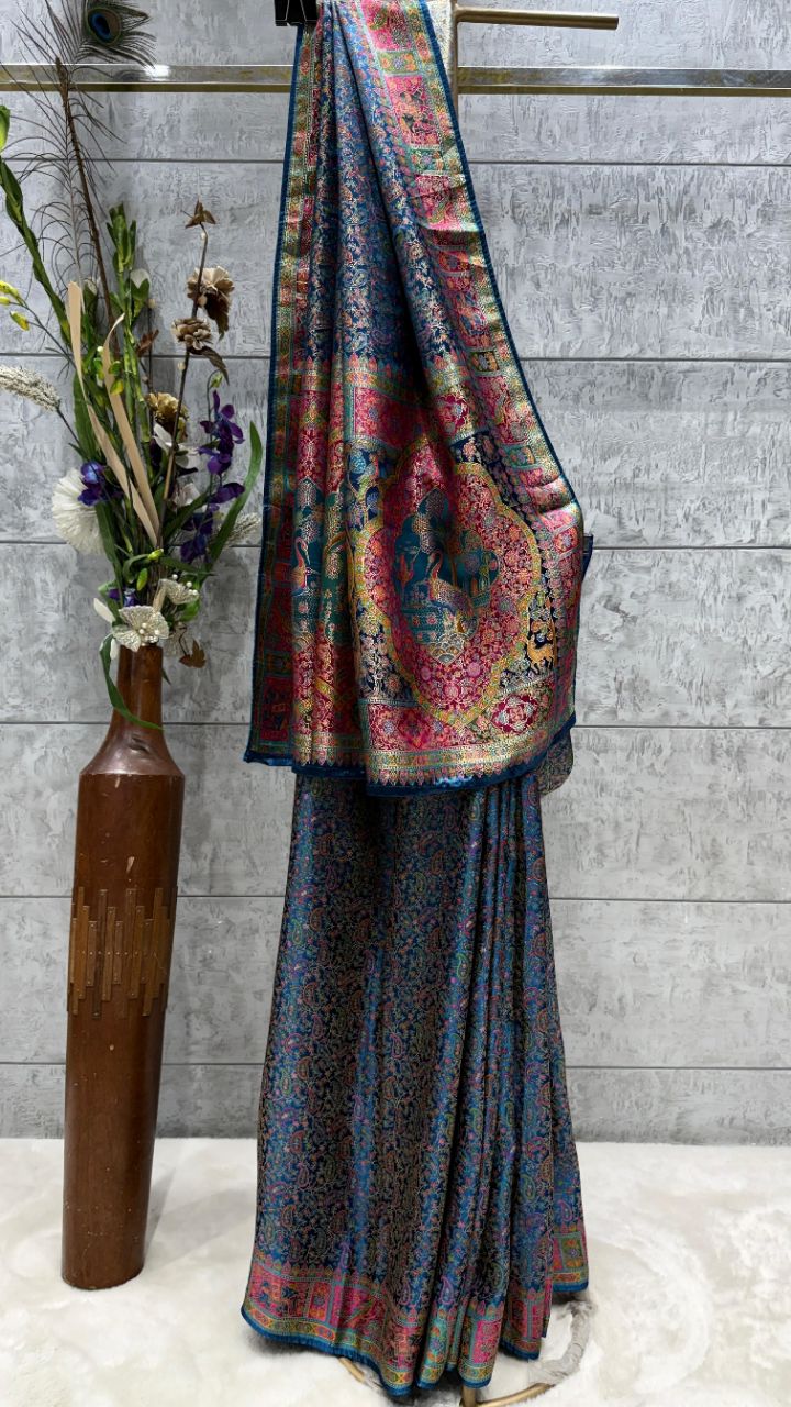 Pashmina Silk Saree. view 6