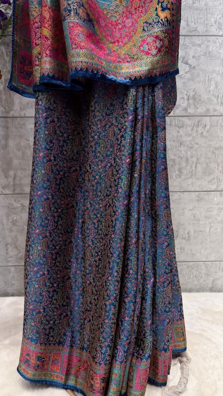 Pashmina Silk Saree. view 3