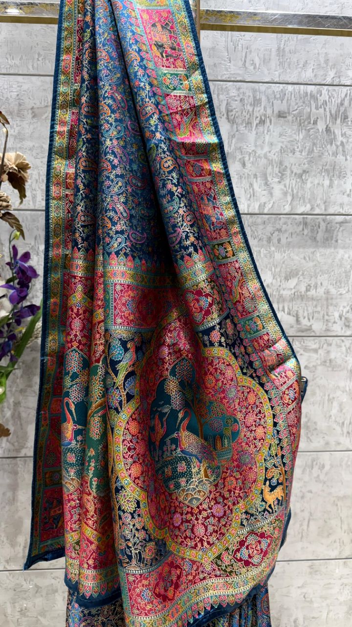 Pashmina Silk Saree. view 2