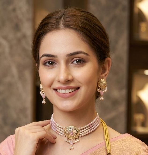 925 silver Jadau Necklace
