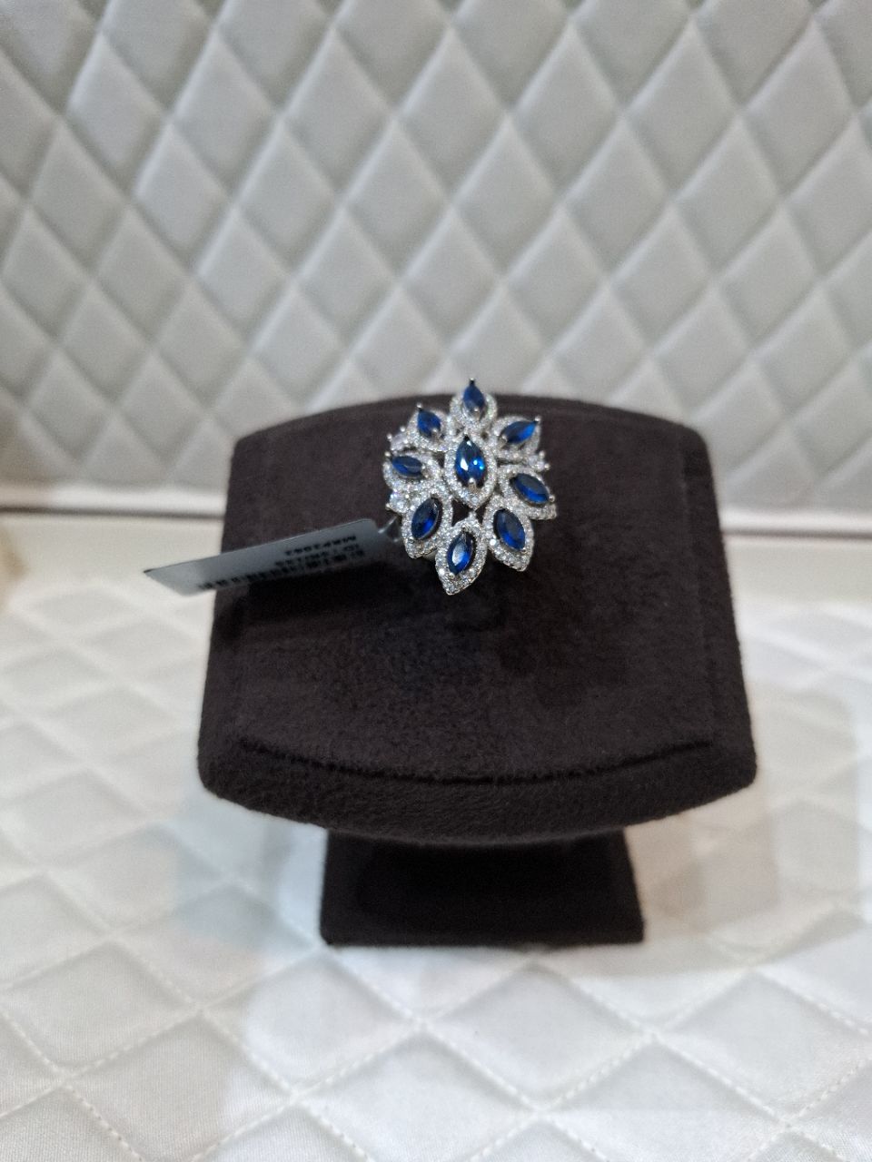 Blue Stone Silver Ring view 2