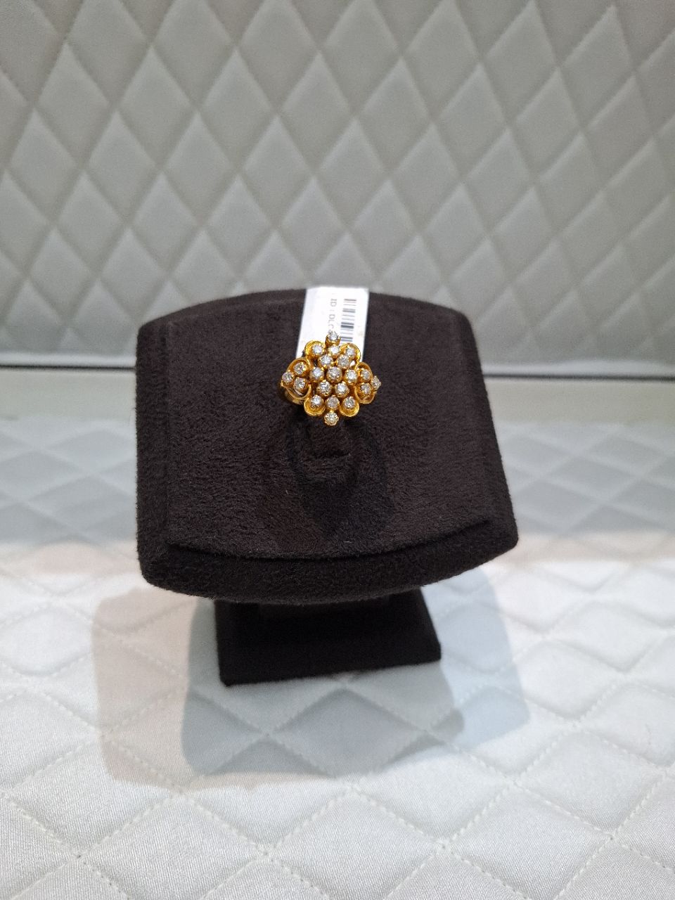 Gold Diamond Cocktail Ring view 2