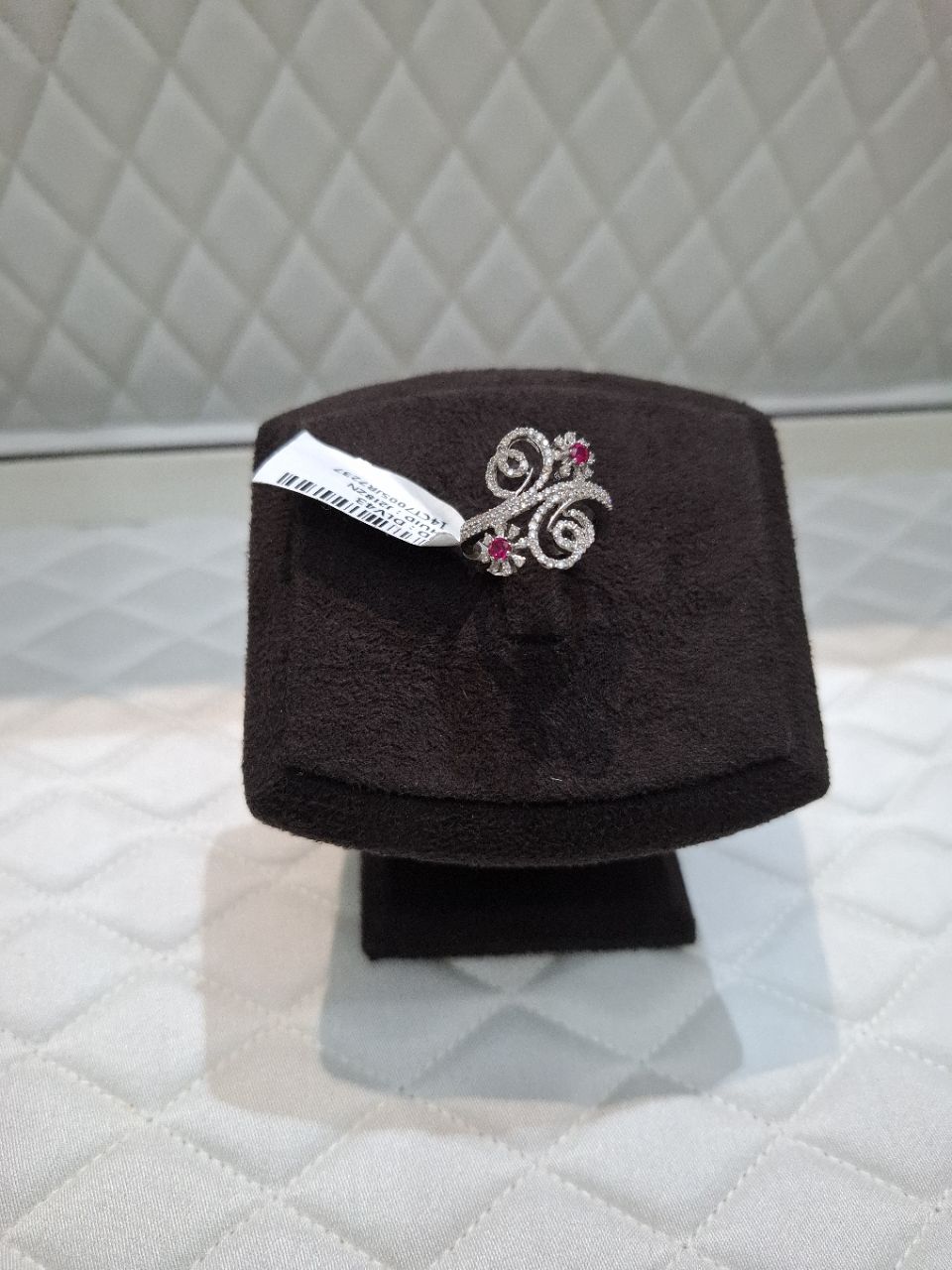 Diamond Ring with Ruby Accents view 2