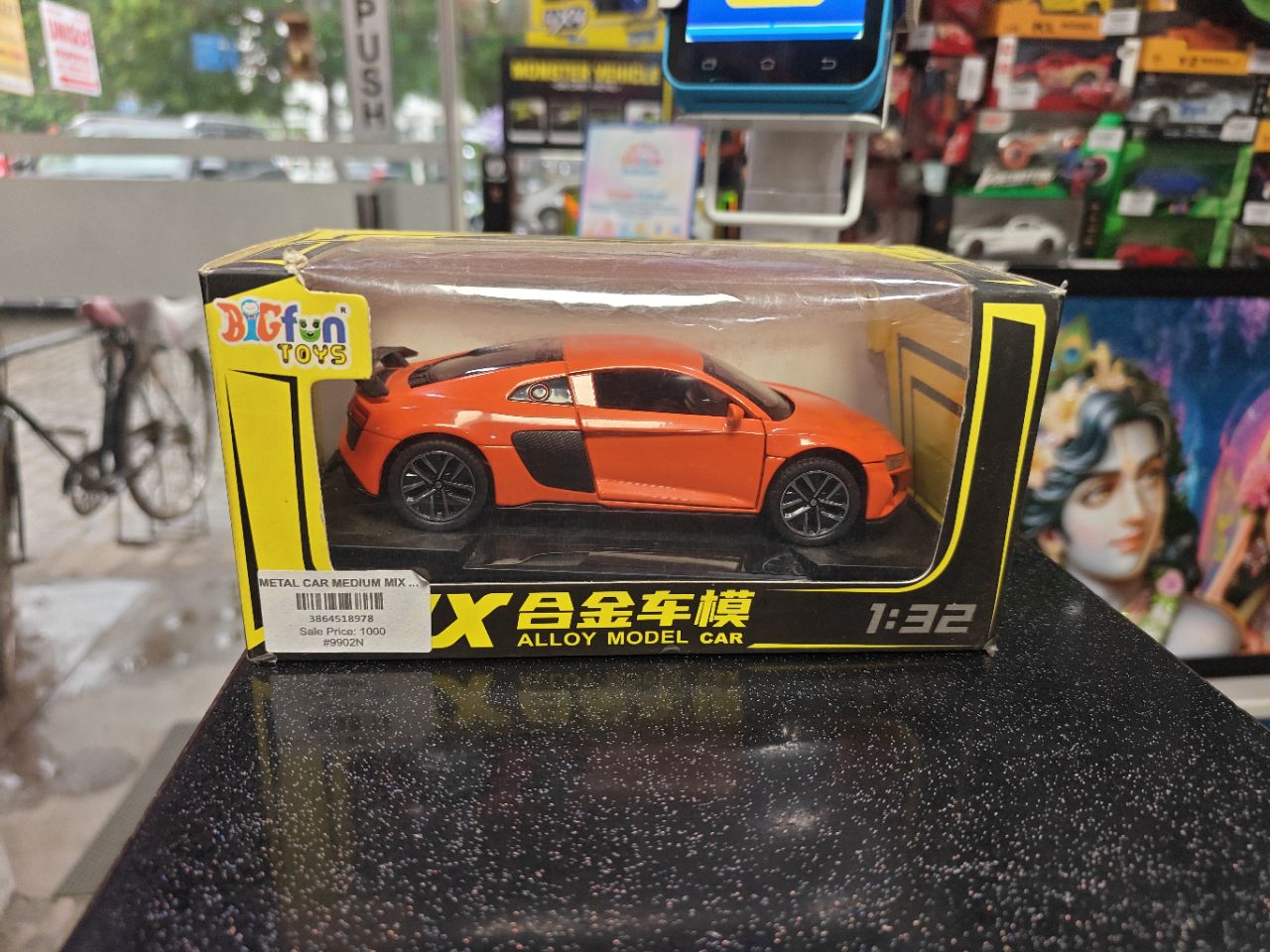 Big Fun Orange Alloy Model Car view 2