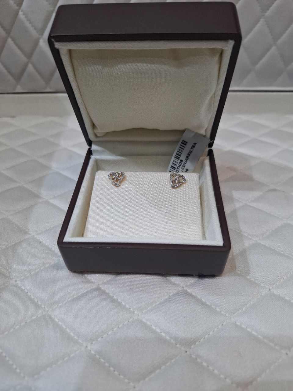 Diamond Heart Earrings view 2
