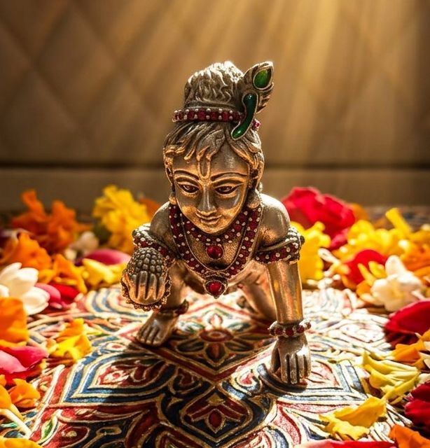 Silver Krishna Idols