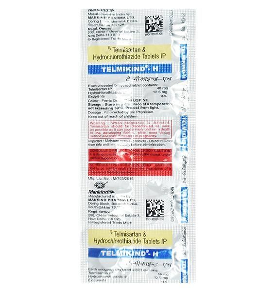 Telmikind-H 40/12.5mg Tab