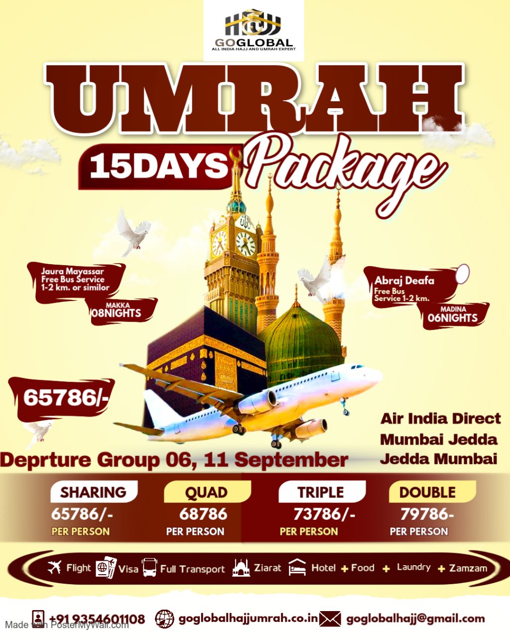 Go Global 15 Days Umrah Package