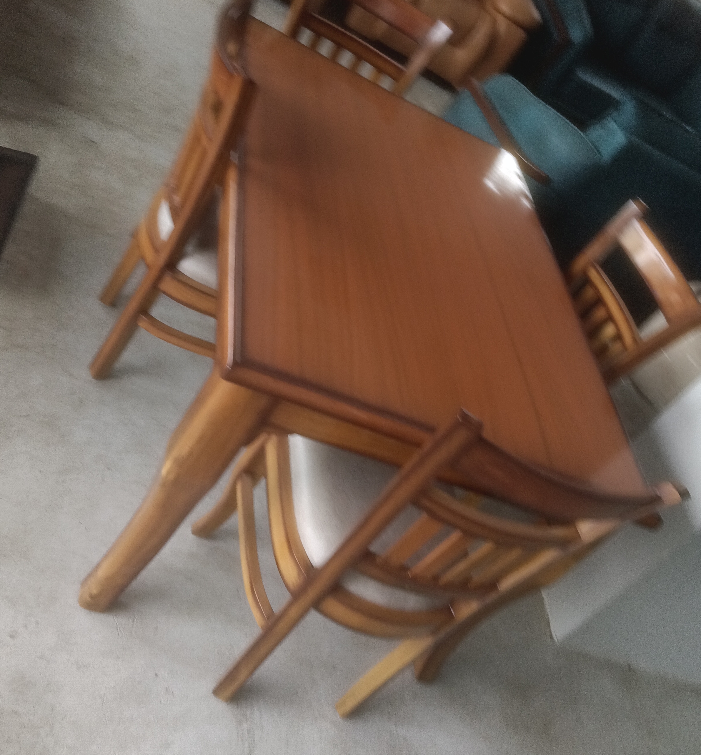 Elegant Wooden Dining Table Set view 2
