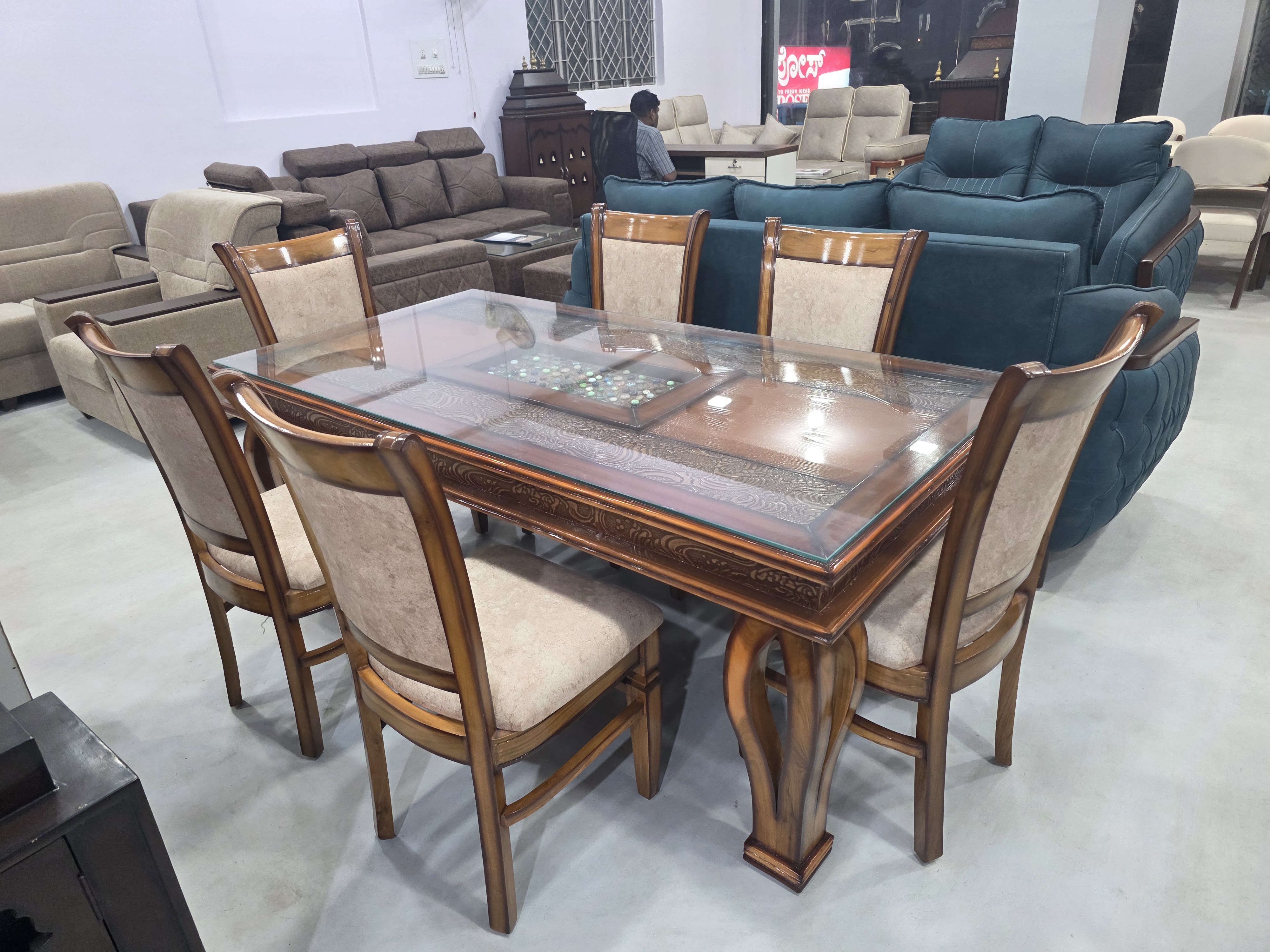 Elegant Wooden Dining Set view 2