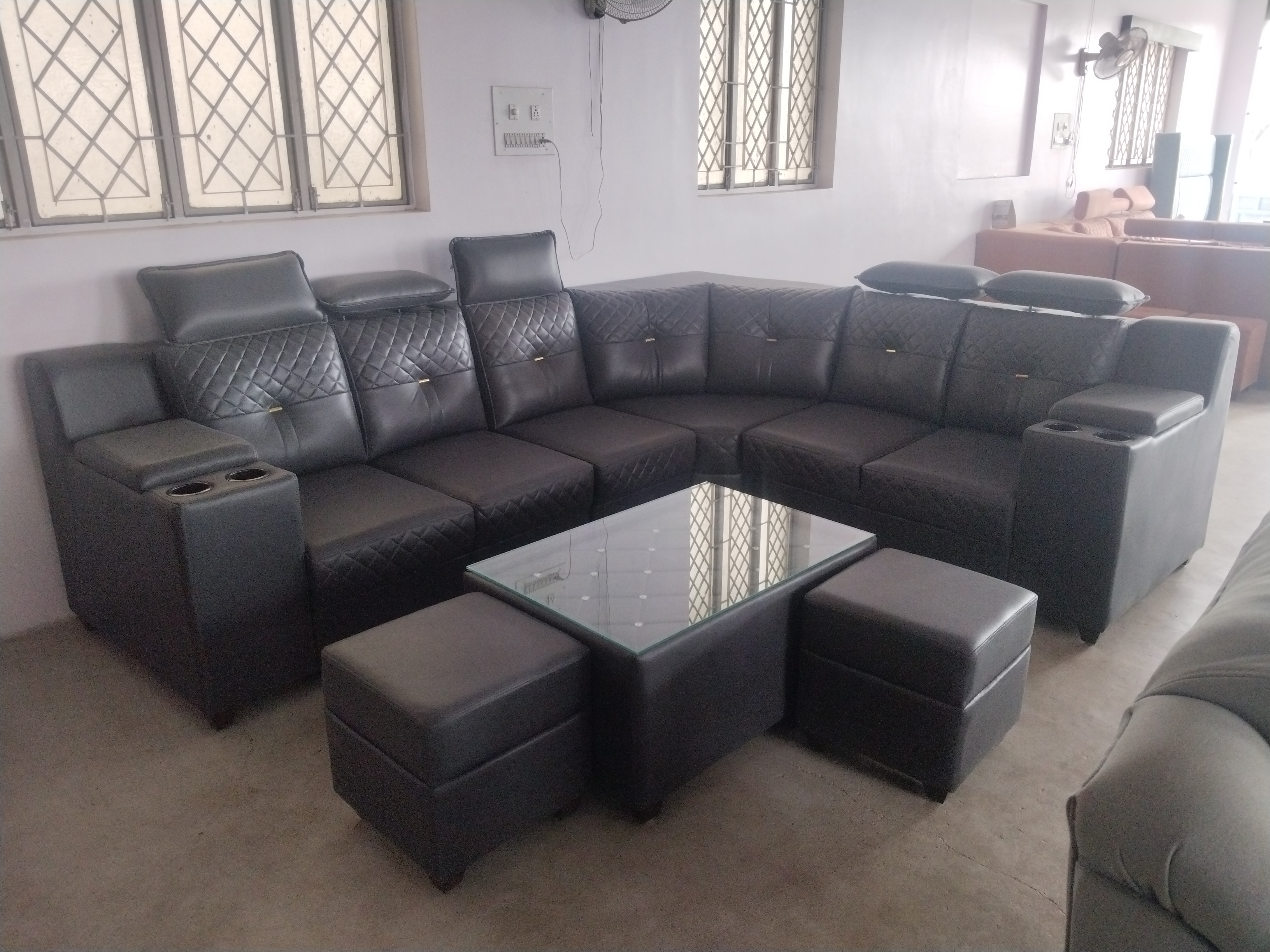 Luxury Leather Corner Sofa view 2