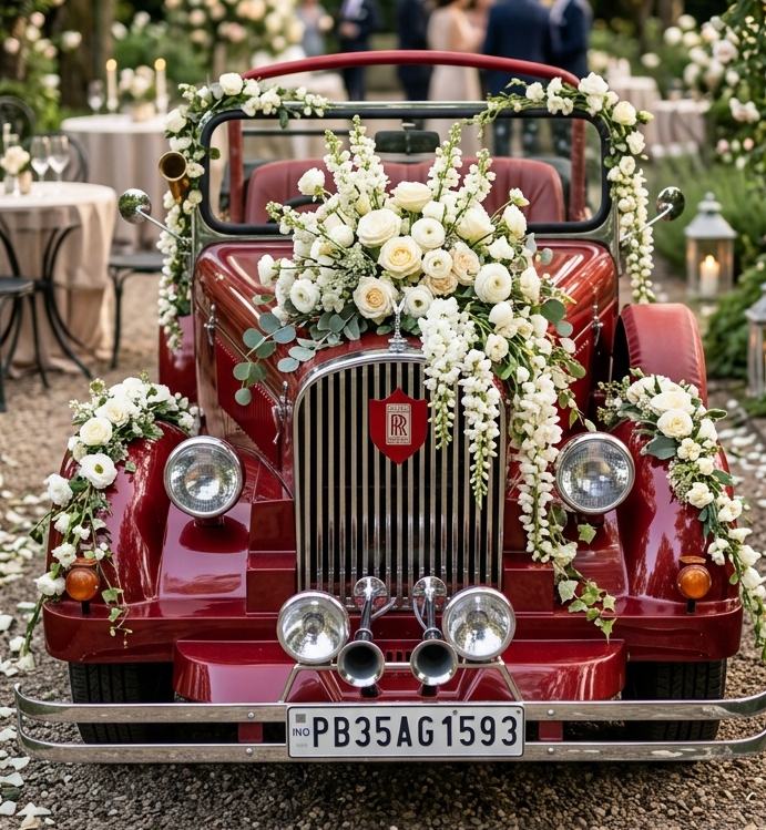 Book your wedding car with 10% discount.
